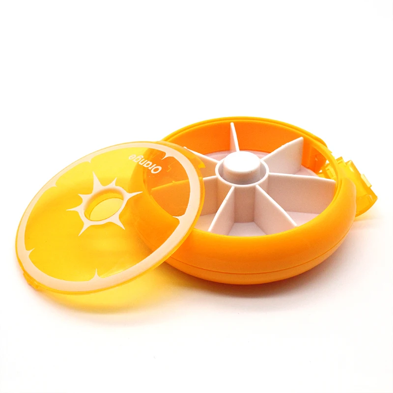 Портативный круглый Форма маленький медицина таблетки коробка 7 дней в неделю