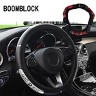 Чехол для руля диаметром 38 см из искусственной кожи для Fiat 500 grande punto Mitsubishi Lancer x 10 Outlander 3 ASX Honda Civic