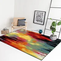 200*300cm Fashion Abstract Yellow Red Black Multicolor Color Oil Painting Bedroom Door Living Room Kitchen Floor Mat