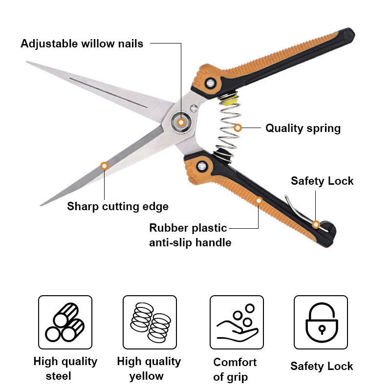 1 шт Анти скольжения Подрезка растений в садоводстве ножницы для ножниц