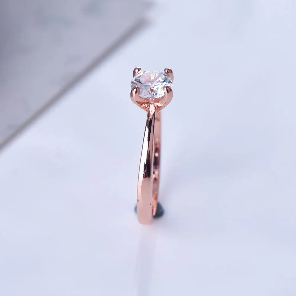 Женское кольцо с 4 зажимами MENGYI простое классическое из белого золота/розового