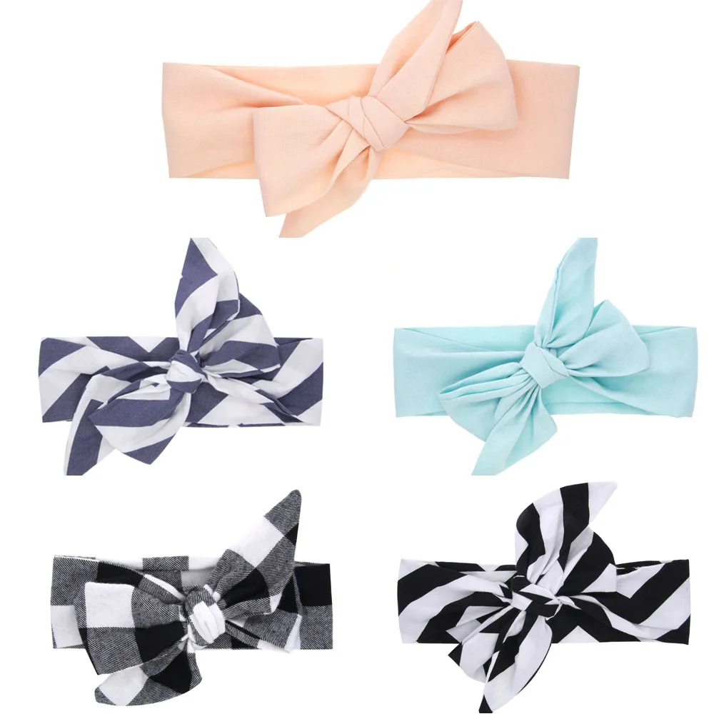 Laleben клетчатый хлопковый детский бантик в виде кроличьих ушек большой пояс для