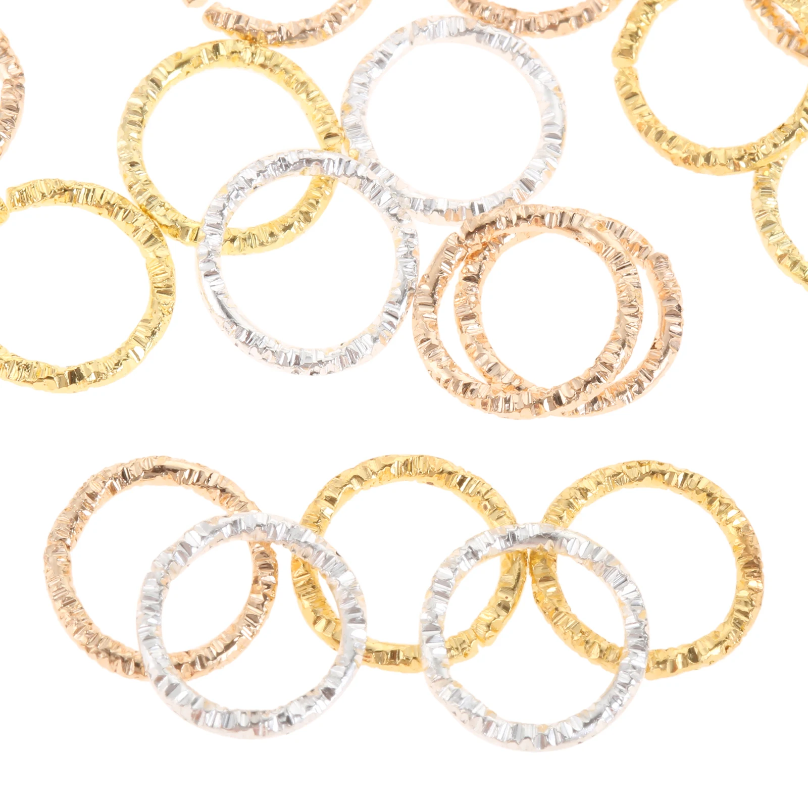 100PCS Round Jump Rings Twisted Closed Connectors Fashion Jewelry Making Sewing Craft DIY Handmade Findings | Дом и сад