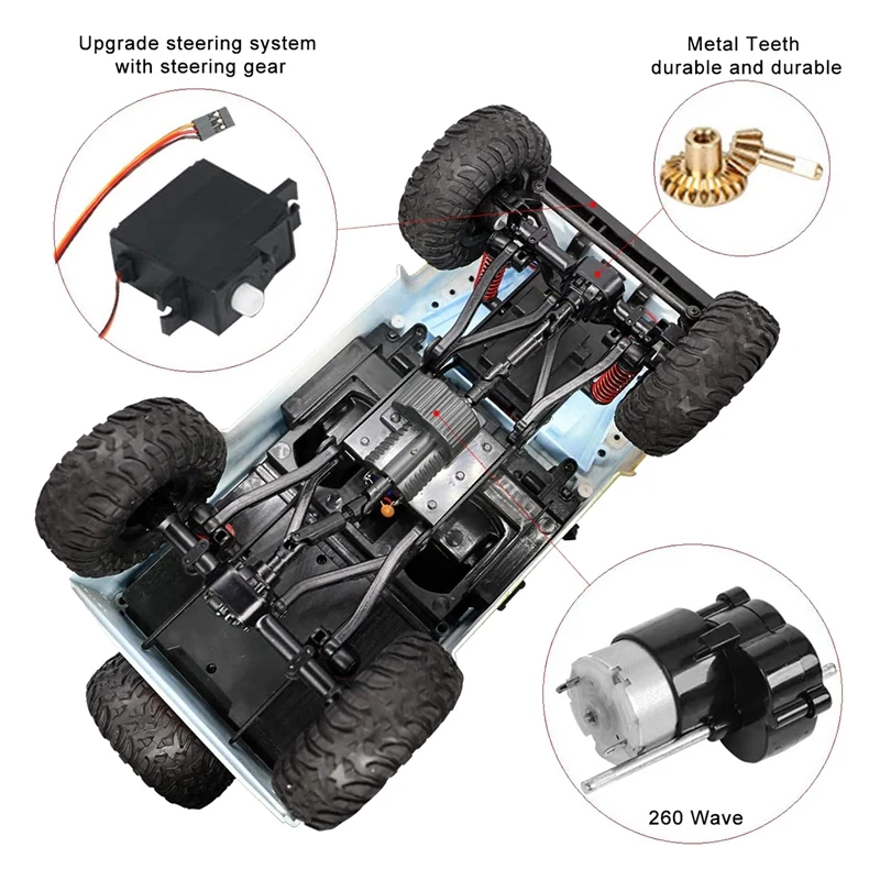 

1:12 2.4G 4WD RC Car Off-Road High-Speed Vehicle Truck Climb Rock Crawler Hobby Grade RTR Toy for Kids Over 14 Years Old and Adu