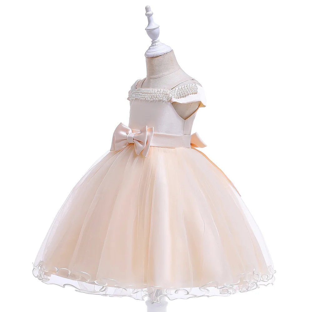 Женское кружевное атласное платье-пачка с открытыми плечами на возраст 6-10 лет |