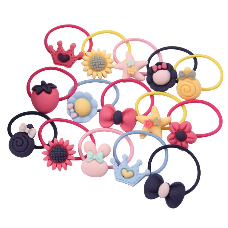 

40Pcs/Lot Girls Hair Accessories Gift Box Elastic Hair Bands Flower Hair Clip Bows New Headband Hairband Cute Hairbands for Kids