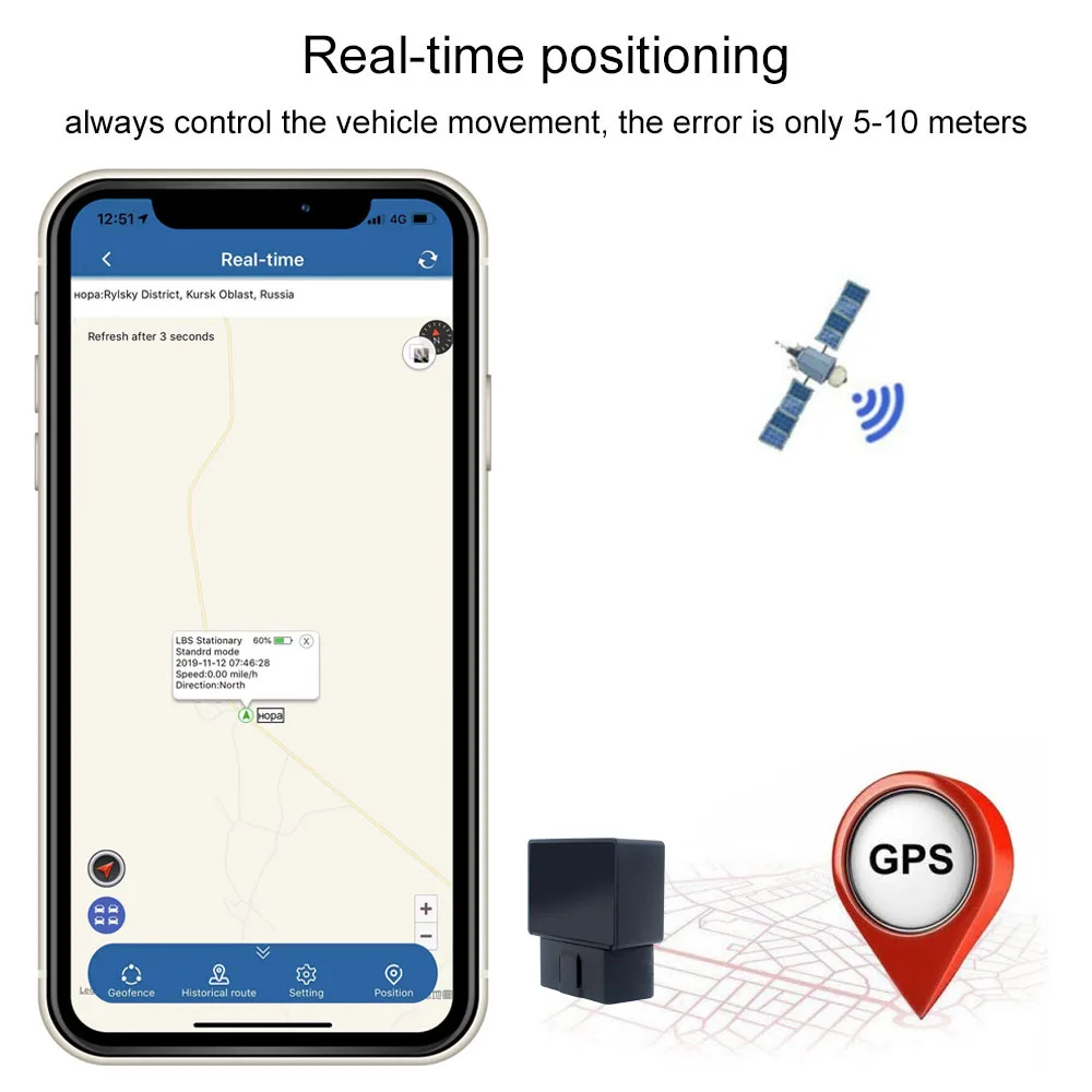 Автомобильный GPS-трекер TKSTAR мини-навигатор OBD2 функция Диагностики GPS локатор OBD