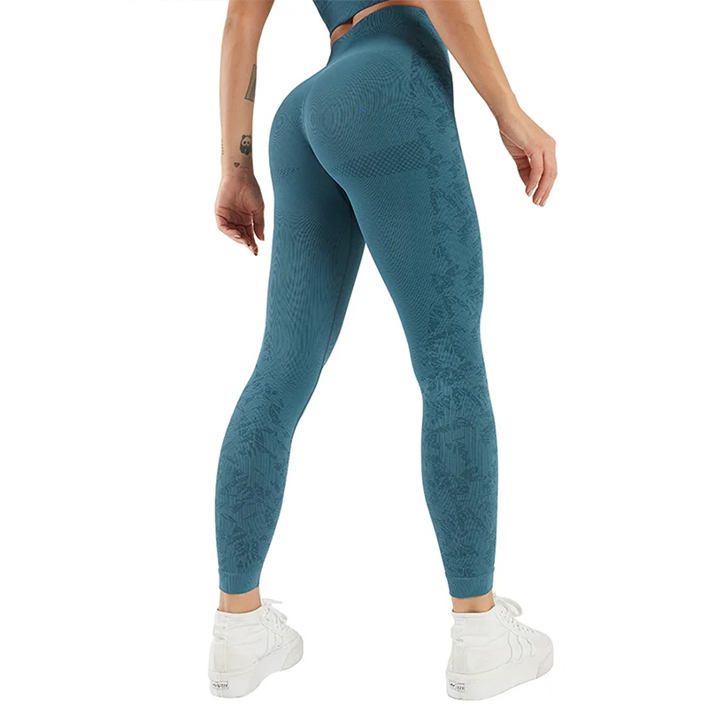 

SALSPOR Shark Solid Color Women Sports Leggings Seamless Stretch Running Push Up Hip Yoga Leggings Women Fitness Riding Pants