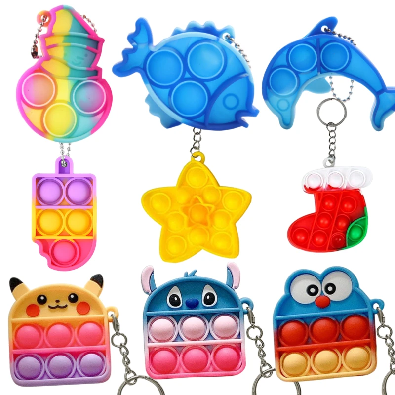 

Pops Fidget Toys Simple Dimple Christmas Tree Antistress Keychain Popins Popsite Push Bubble Stress Relief Its Toys For Children