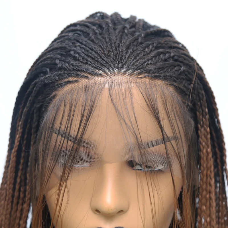 Харизма Омбре коричневые плетеные парики синтетические кружевные передние с
