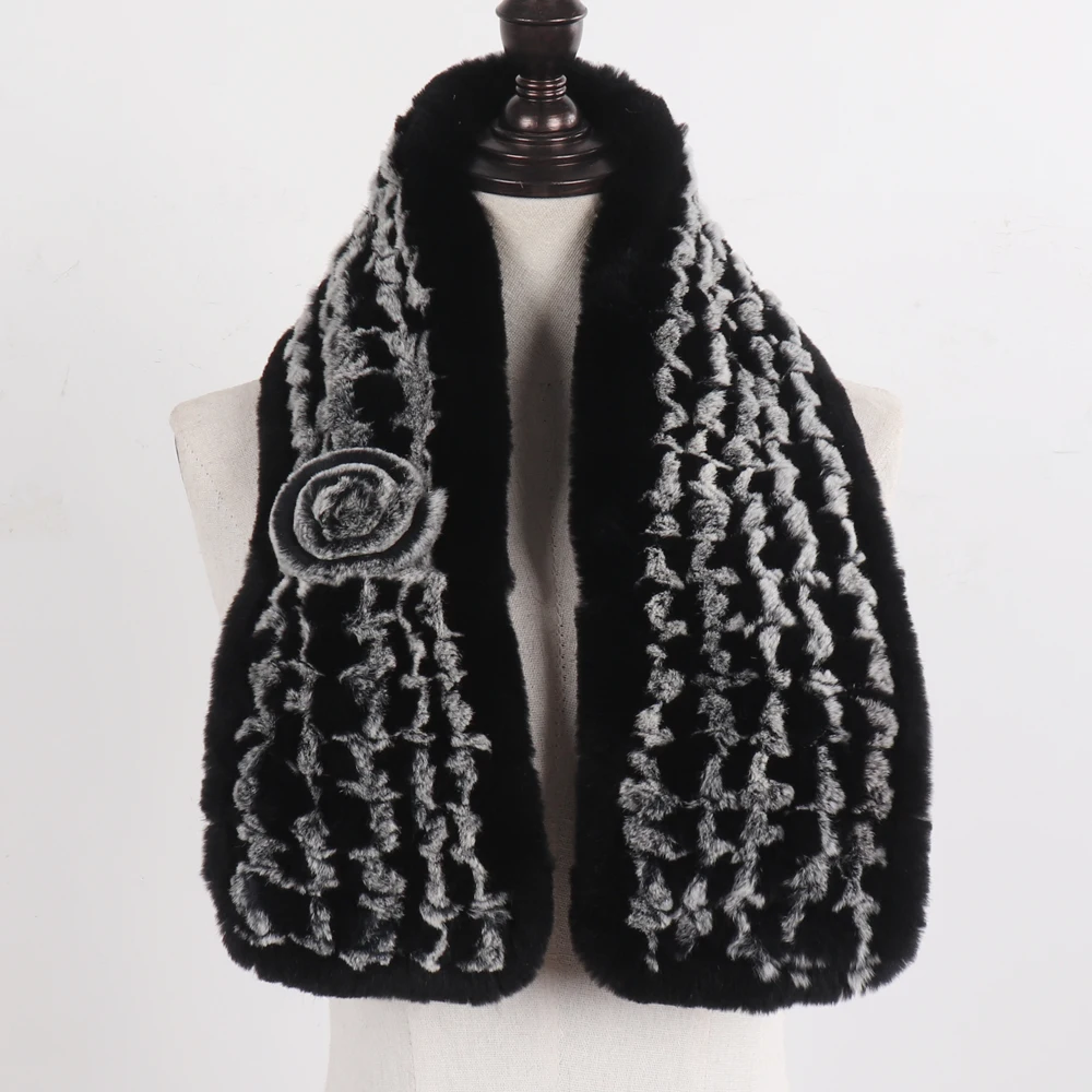 2021 Лидер продаж дамские Настоящий мех кролика шарф 100% натуральный мягкий Рекс