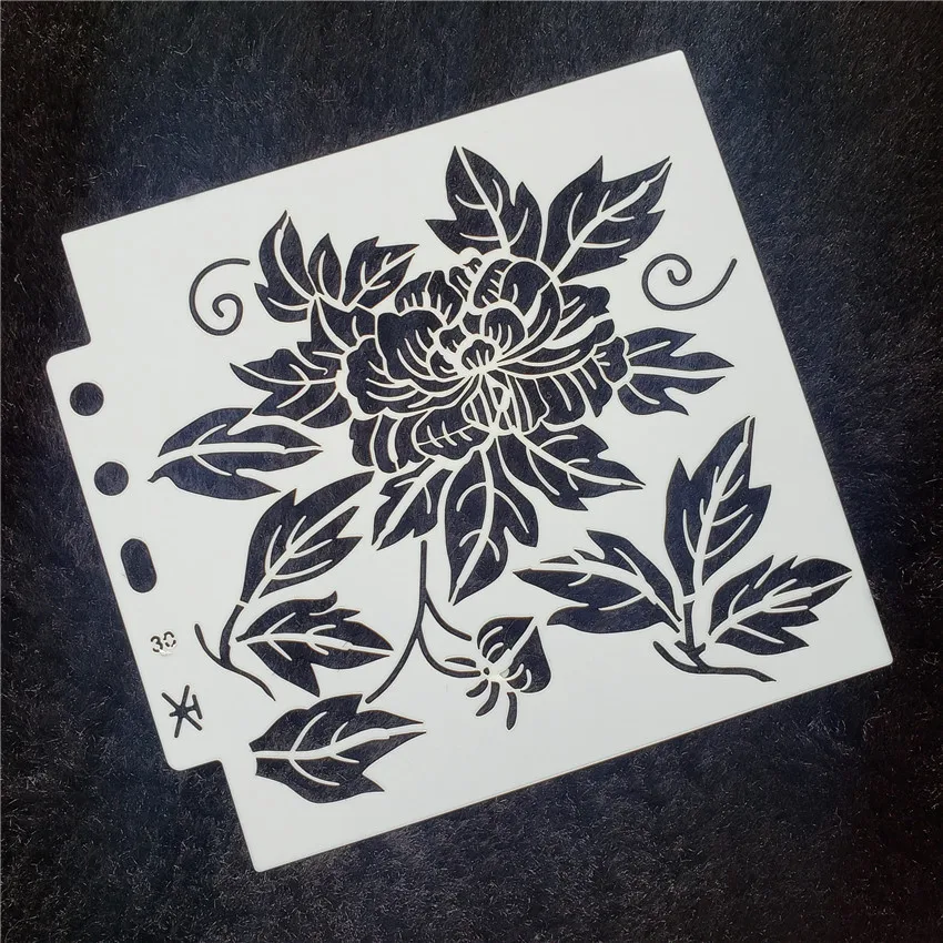 Листья цветы 13*14 см скрап-трафареты спрей пластичной прессформы щит форма для