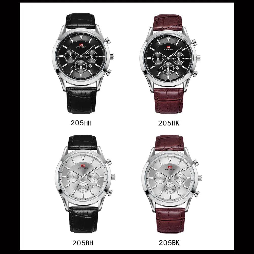 Календарь Vavavoom2020 кварцевые модные повседневные Водонепроницаемые кожаные