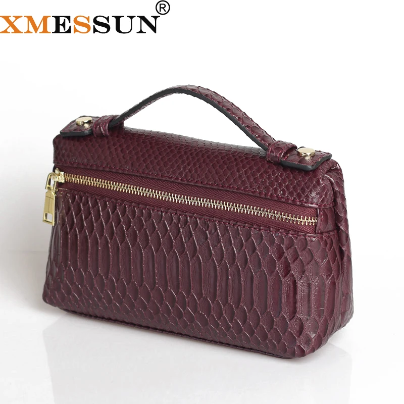 XMESSUN модная сумка с тисненым змеиным узором большая сумка-клатч из коровьей кожи