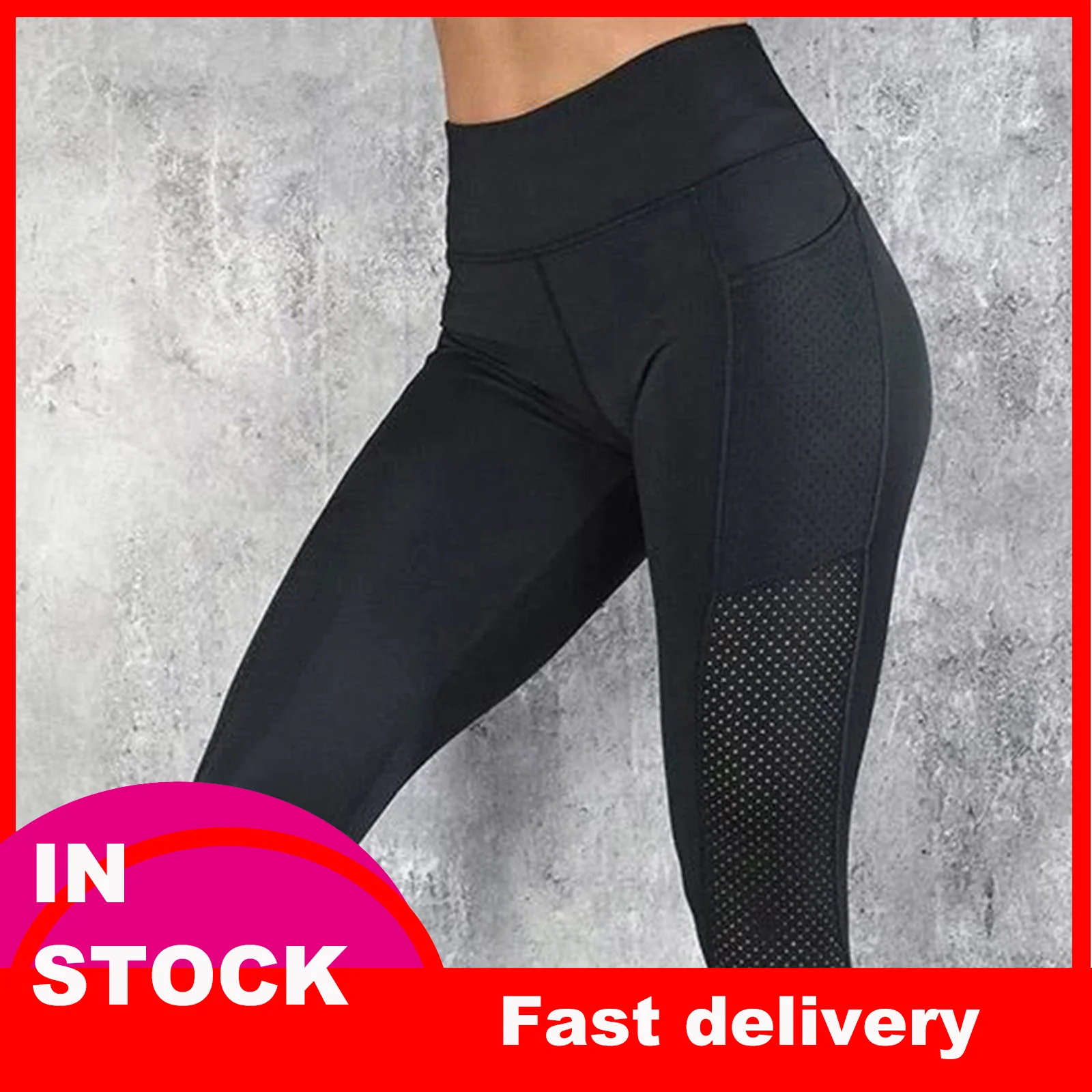 Спортивные Фитнес боковой карман Йога Брюки мобильный телефон сетчатые