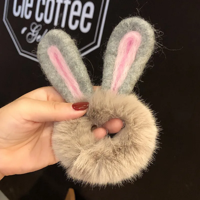 

Korean Style Cubic Velvet Animals High Elastic Hair Band Fashion Hot Selling Hair Rope Hair Rings Girl Women Hair Accessories