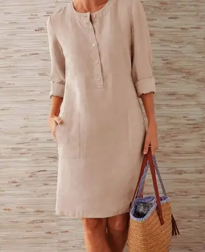Женское облегающее платье короткое Повседневное с коротким рукавом пуговицами и