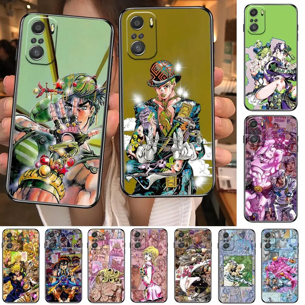 

jojo bizarre adventure Phone Case For xiaomi redmi 11 Lite pro Ultra 10 9 8 MIX 4 FOLD 10T Black Cover Silicone Back Prett