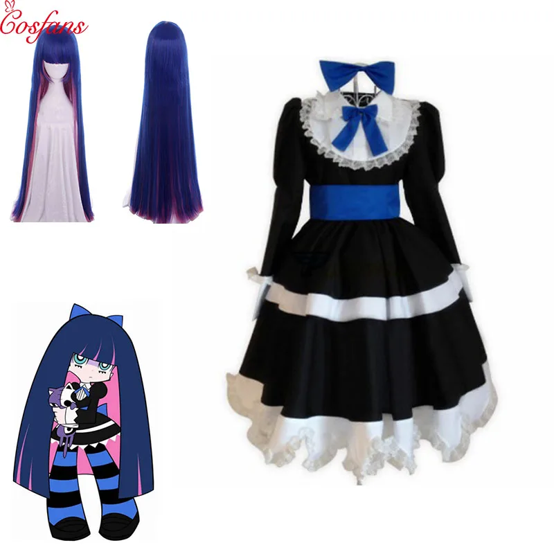 Трусики и чулки с подвязкой черное платье для косплея героя анархии костюм