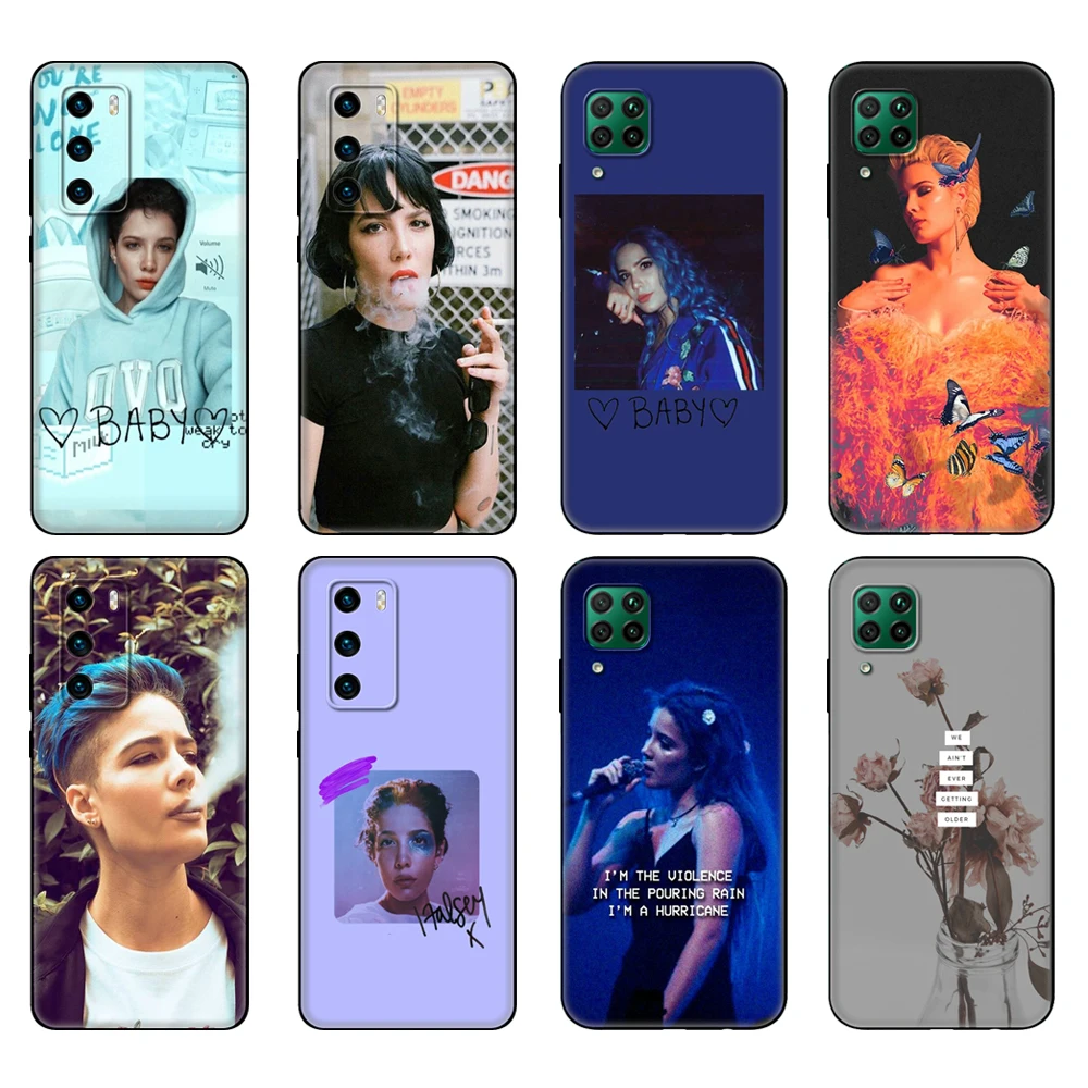 Черный чехол из ТПУ для Huawei P30 Lite P30 Pro P40, чехол для Huawei P40 LITE E P Smart 2020, чехол Halsey