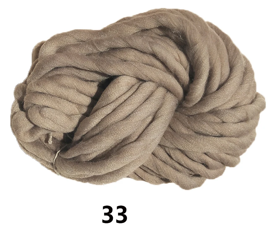 beige camel Супер крупная пряжа шерсть смешанная рука вязание одеяло пряжа громоздкий ровинг для ручная вязка крючком одеяло s шапки свитера ковры - Цвет: beige camel