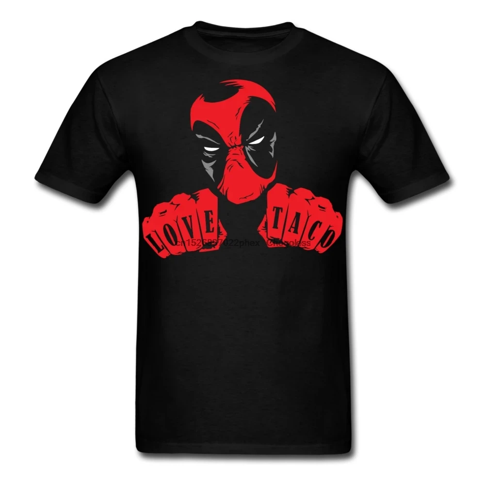 Забавная футболка супергероя Taco Deadpool Размер фотография | Мужская одежда