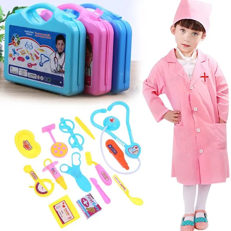 Детский игровой домик, имитирующий докторский игрушечный костюм, предназначенный для врача и строительства, портативный медицинский компл...