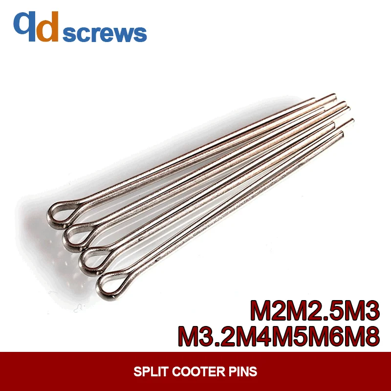

304 M2M2.5M3.2M4M5M6M6.3M8 stainless steel Split cooter pins open pin hairpin pin positioning pin GB91 DIN94 ISO 1234