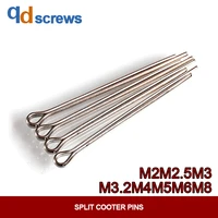 304 m2m2 5m3 2m4m5m6m6 3m8 stainless steel split cooter pins open pin hairpin pin positioning pin gb91 din94 iso 1234