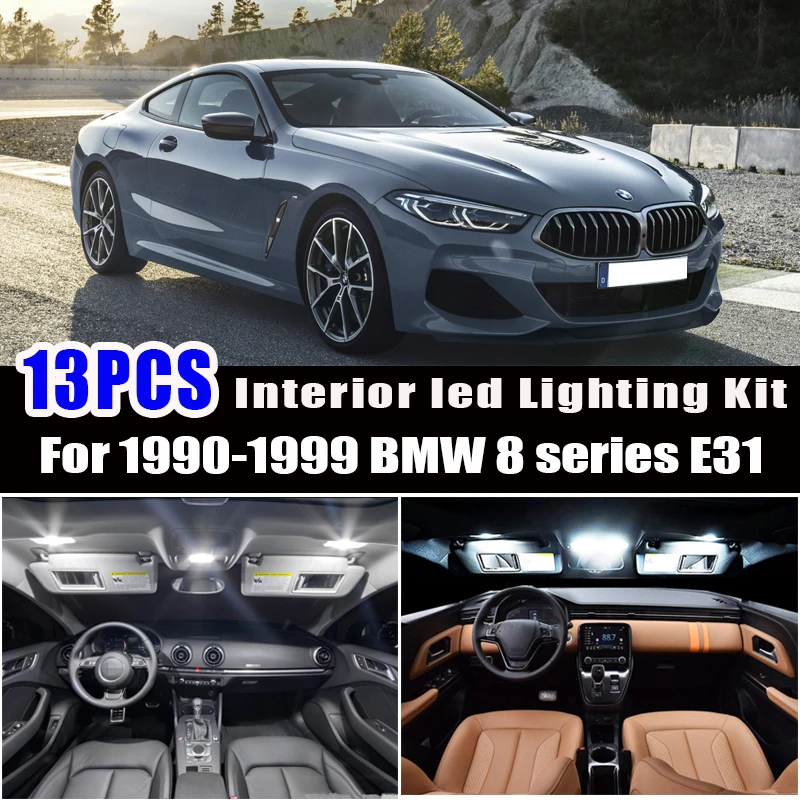 13 шт. светодиодный внутренняя лампа для чтения лампы Комплект 1990-1996 1997 1998 1999 BMW 8