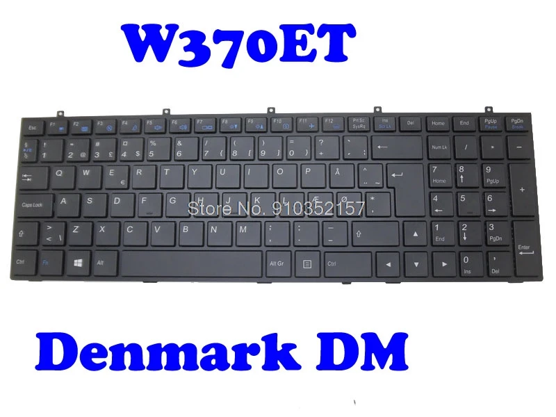 

DM TR US Black Frame Keyboard For CLEVO W350ET W350ETQ W350SKQ W350SSQ W355STQ W370ET W370SK W370SSQ W370ST NO Backlit