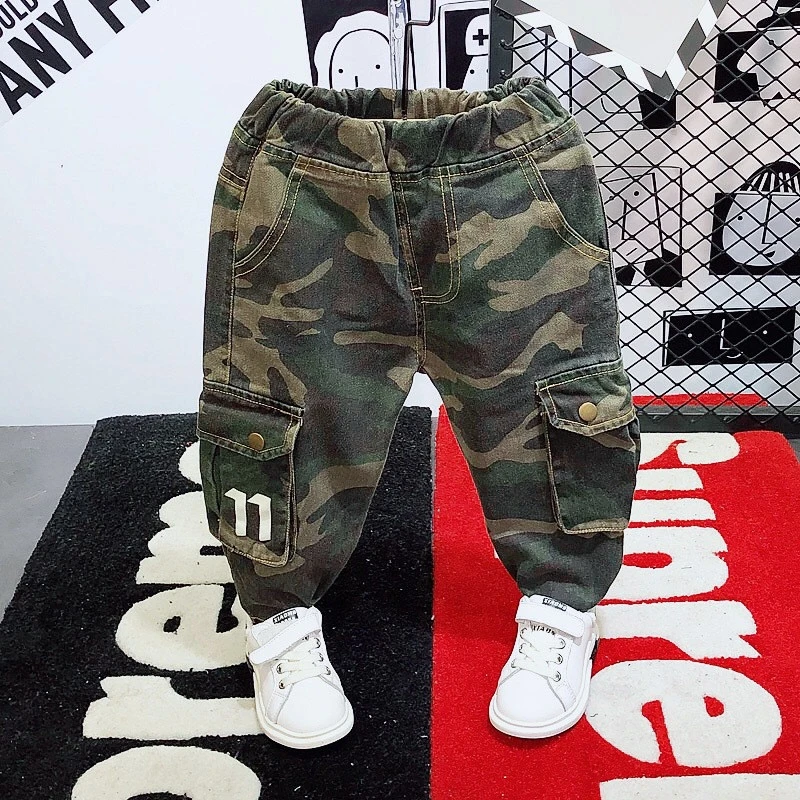

Брюки для мальчиков, осень 2019, Новое поступление, повседневные брюки с камуфляжным принтом на весну и осень, шаровары для малышей, спортивны...