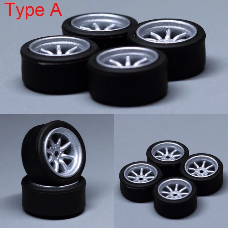 1:64 dieast wheels rubber yokohama advan tyres