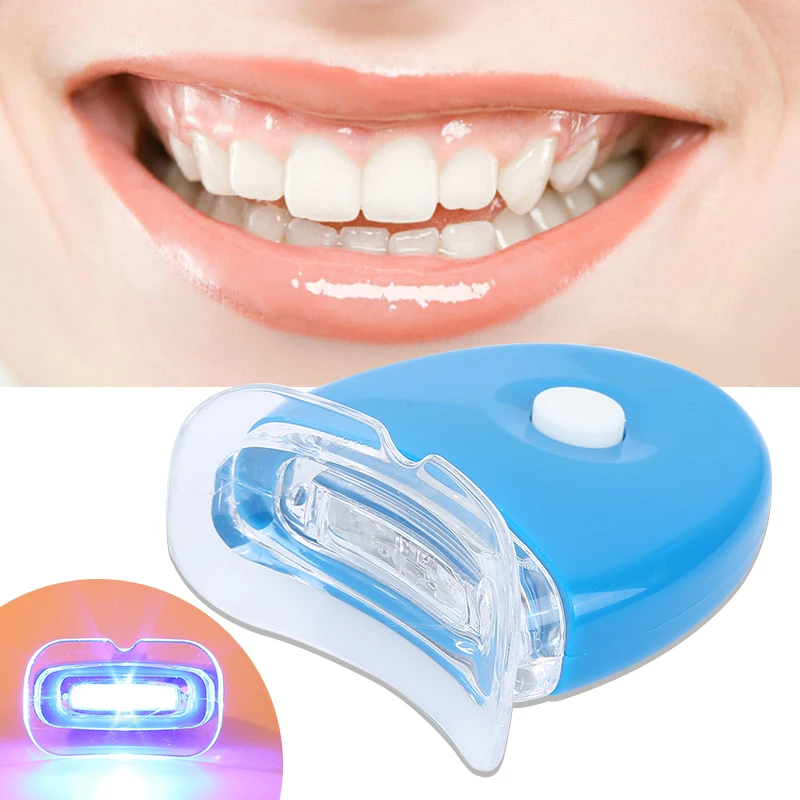 

Dental Teeth Whitening Strips Kit Mini LED Accelerator Light Oral Hygiene Peroxide Gel Pen Bleaching Laser Tools