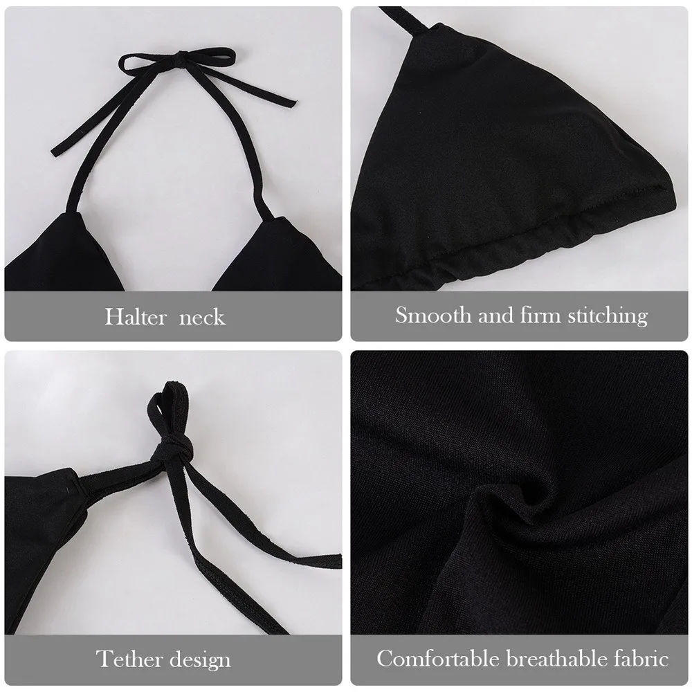 

Femme Bikini Set Two Piece Swim Suit Swimwear Beachwear Bathing Maillot De Bain Sexy Women Bikini Brazilian Swimsuit Push-up Bra