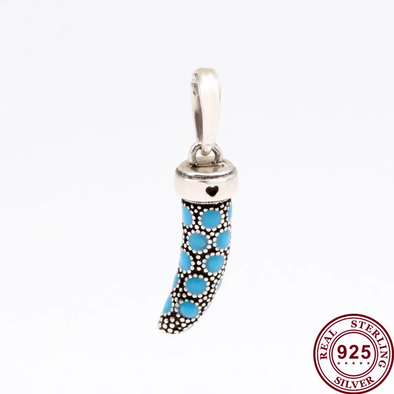 

Original 925 Sterling Silver Charm Peacock Blue Pepper Amulet Pendant Fit Pandora Women Bracelet & Necklace Diy Jewelry
