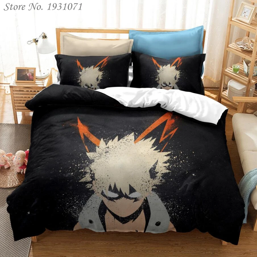 

Popular Japan Anime My Hero Academia Printed Bedding Set 3D Bed Linen Children Duvet Cover Set Pillowcase King Size 02