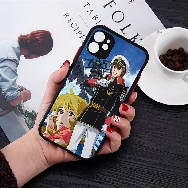 

japan anime Space Battleship Yamato Phone Case Matte Transparent for iPhone 11 12 7 8 s mini pro X XS XR MAX Plus cover