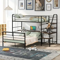 new twin over full loft bed frame with desk and ladder and separate platform bed childrens beds bedroom furniture bunk bed