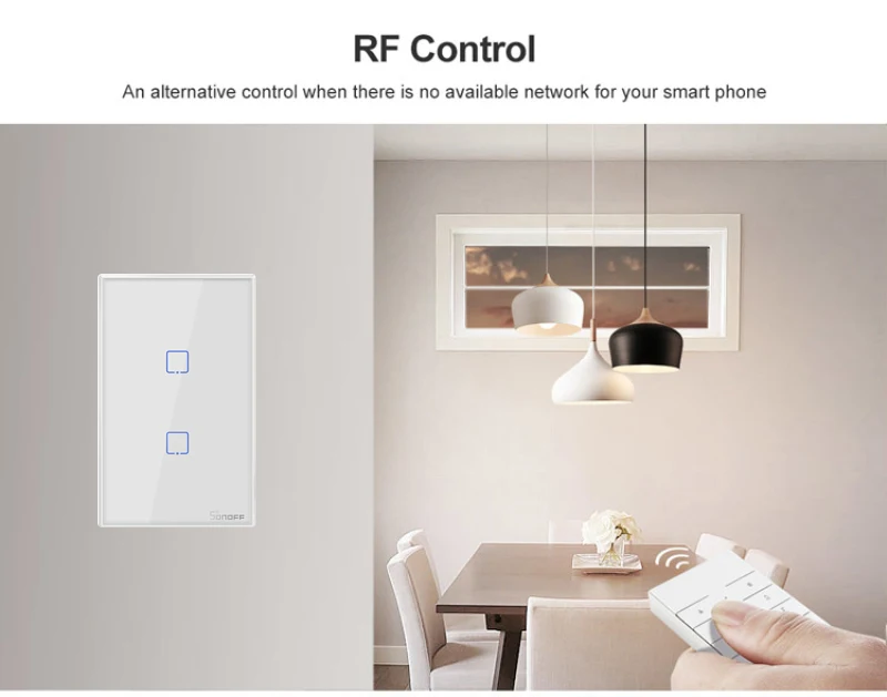SONOFF T2 2 банды WiFi переключатель дистанционного интеллектуального управления настенный переключатель умный дом совместим с Alexa Google Home eWeLink IFTTT