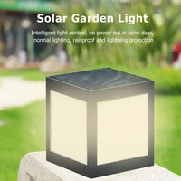 12led waterproof pillar light solar energy powered column lamps decorative lighting for outdoor landscape villa lawn