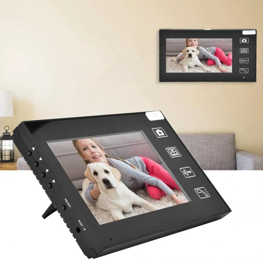 7 дюймов TFT 2 4G беспроводной Визуальный дверной звонок видеодомофон для домашней