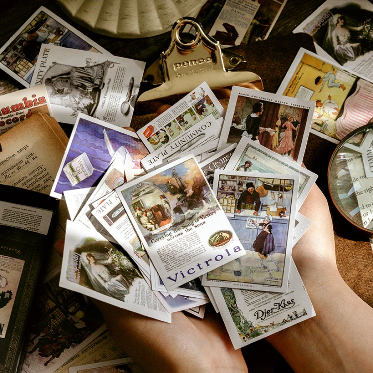 

60pcs Vintage Elf Stickers INS Plant Creativity Matchbox Sticker Labels planner DIY Decoration Scrapbooking Diary Album Notebook