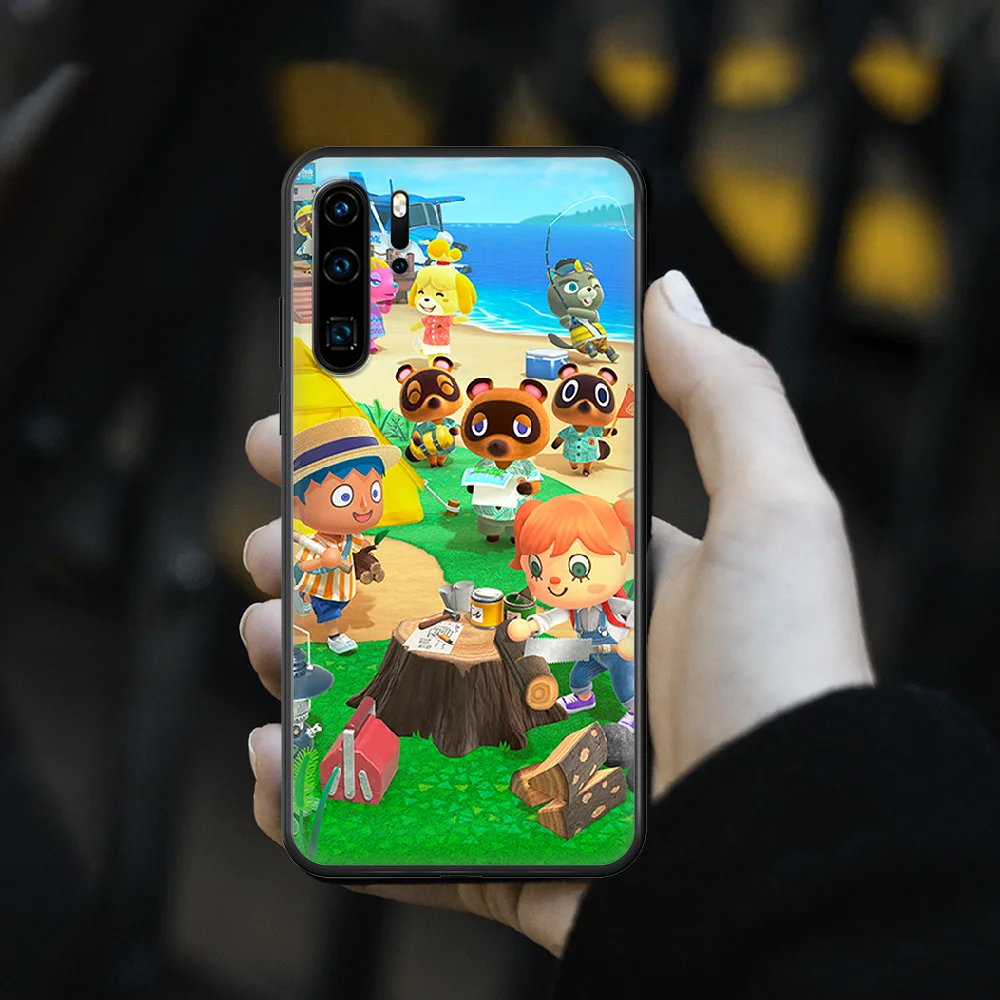 

Animal Crossing New Horizons Phone Case cover For huawei p 8 9 10 20 30 40 P pro Smart 2019 Z lite mini black cover silicone