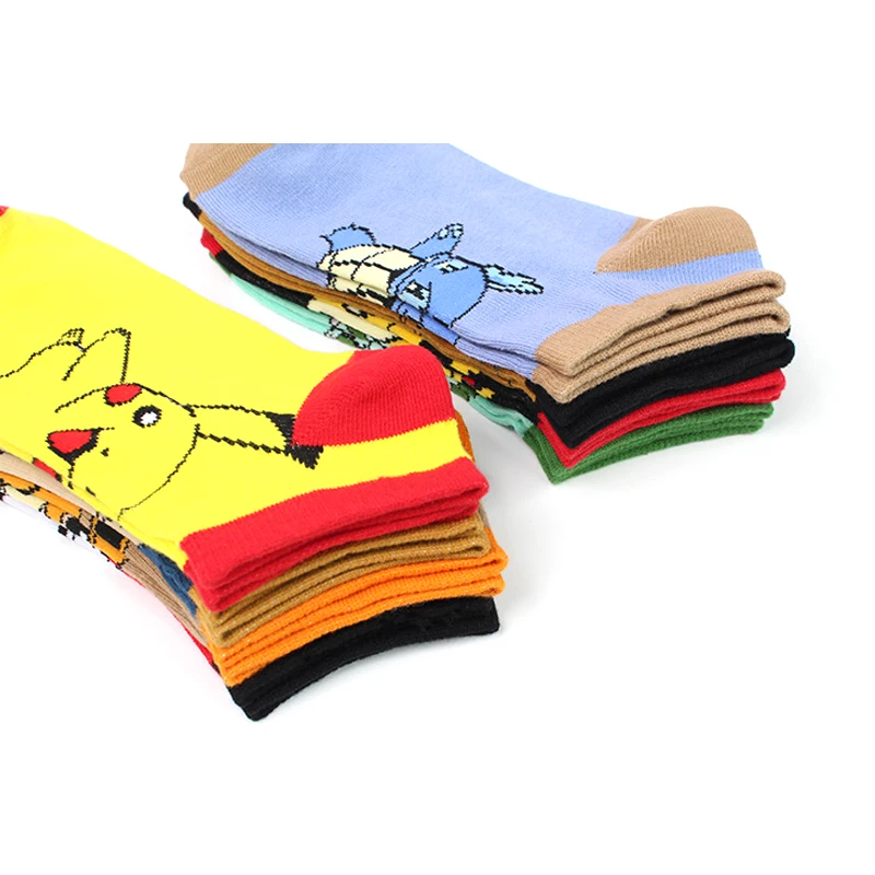 

Sock Women Sock Anime Pikachu Kawaii Cute Sock Happy Poke Comic Streetwear Funny Socks Calcetines Mujer Cute Anime Peripherals