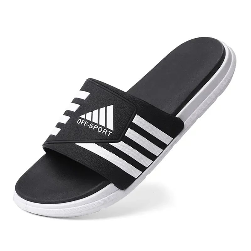 Slippers Mens 2021 Summer New Casual Striped Beach Flip Flops Male Female Designer Shoes Indoor Couple Bathroom Sliders Big Size | Обувь