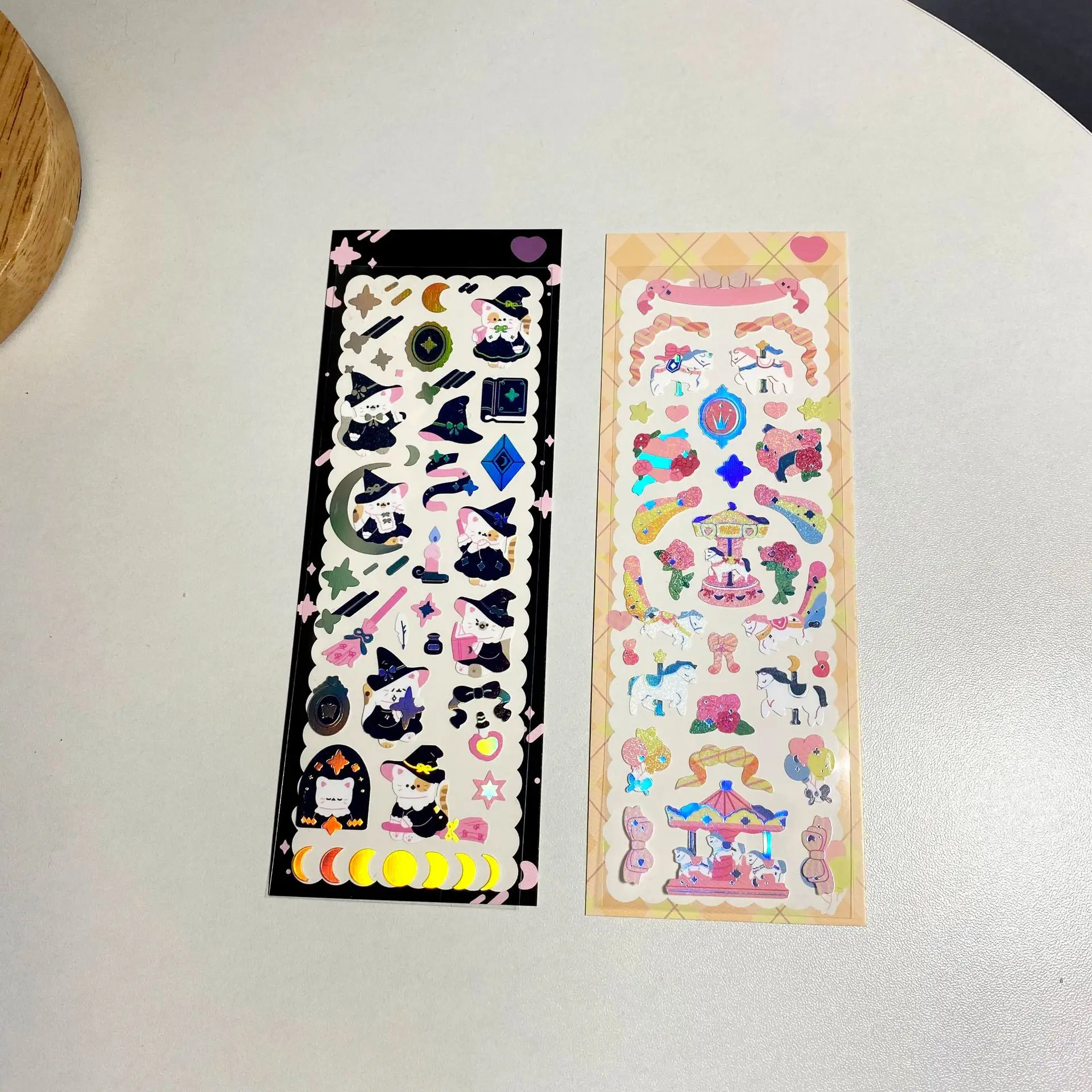 

INS мультфильм парк развлечений лазерные наклейки Kawaii Deco Idol ручной фотоальбом альбом для скрапбукинга DIY канцелярские товары наклейки