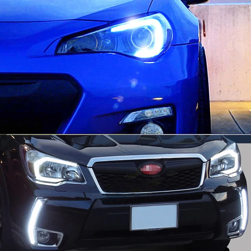 Универсальный Автомобильный светодиодный DRL светильник ночной непрерывный
