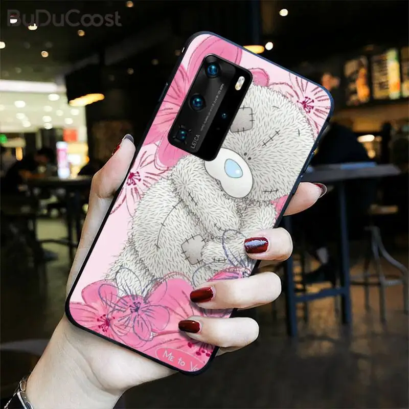 

Lovely Teddy Bear Phone Case For Huawei P30 P20 Mate 20 Pro Lite Smart Y9 Prime 2019