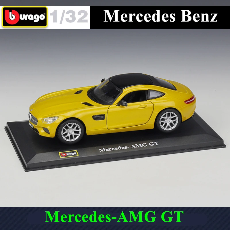 AMG GT Bburago 1:32 1967 Porsche 911 модель автомобиля из сплава плексигласа пылезащитный дисплей база посылка подарки для сбора - Цвет: AMG GT